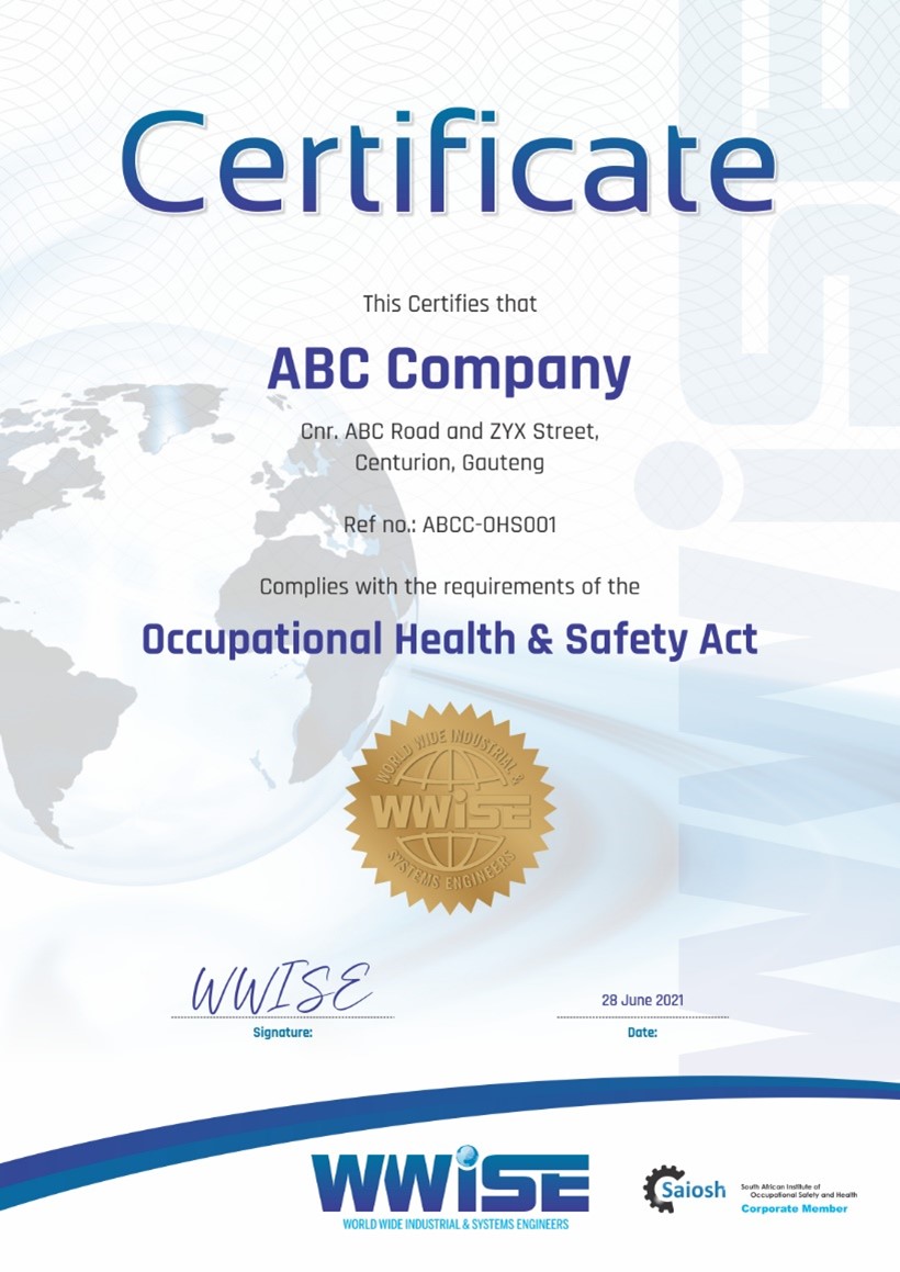 Certificate